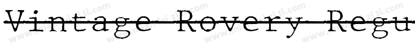 Vintage Rovery Regul字体转换